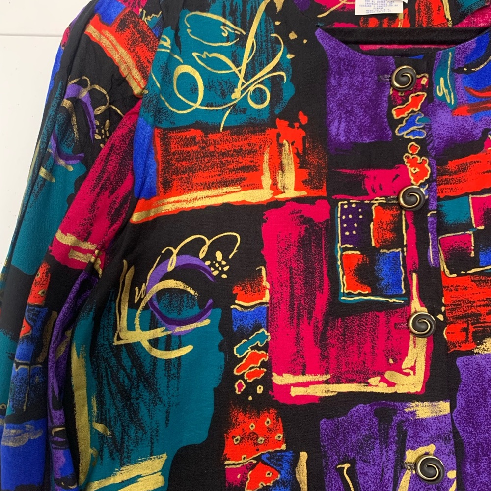 Colorful Abstract Pattern Blazer - Picture 3 of 3